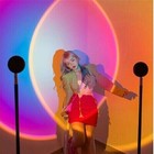 LAMPADA PROIETTORE ATMOSFERA LED TRAMONTO ARCOBALENO LUCE ORIENTABILE USB SUNSET