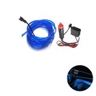 STRISCIA INTERNI LUCE AUTO FIBRA OTTICA 12V DECORAZIONE FILO 5MT BLU 38