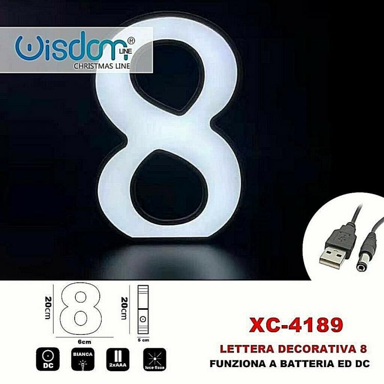 8 LED Battery Operated Christmas Decorative White Light