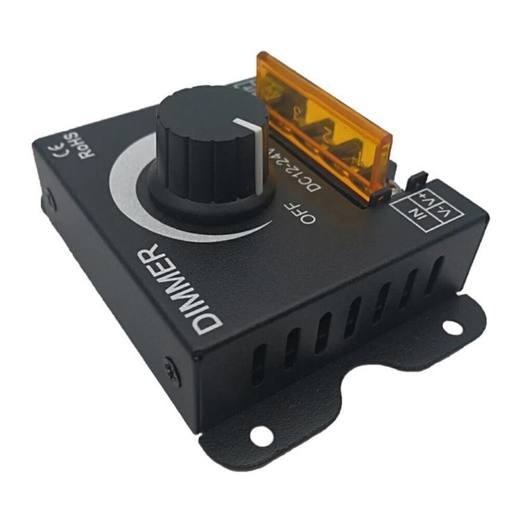 Dimmer Analogico Per Strisce Strip Led Manuale Con Rotella Manopola 30A 12V/24V