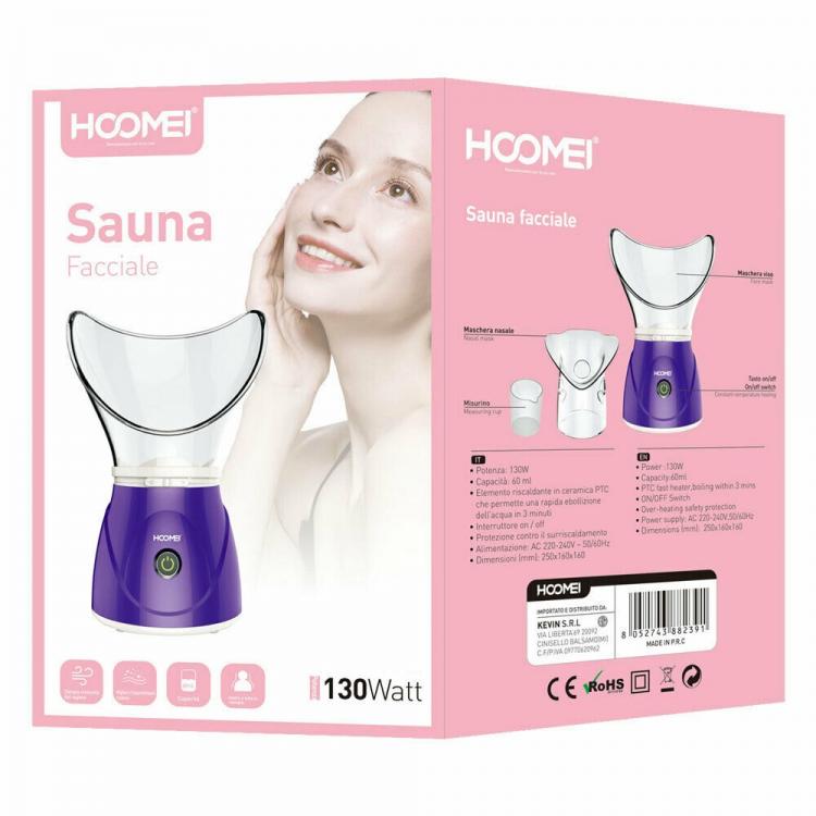 Hoomei Sauna Facciale Elettrica Vaporizzatore Per Pulizia Viso Getto Vapore Ioni