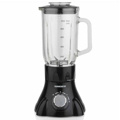 Thermozater Glas Mixer Schwarz Glaskanne 1L 1 Liter 400 W - 2 Geschwindigkeiten