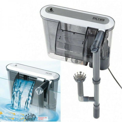 Filtro Zainetto Esterno Per Pulizia Acquario Effetto Cascata Pompa 200L/H |Xp-09