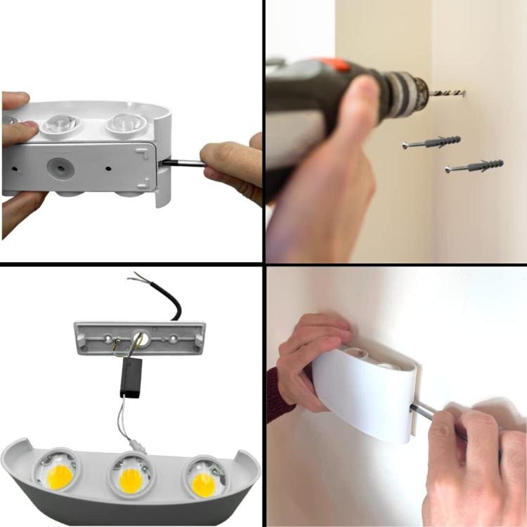 LED-WANDLEUCHTE SCHWARZ 18W NATURALLICHT 4000K AUSSEN UP&DOWN WASSERDICHT