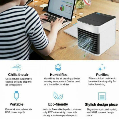 Mini-Klimaanlage, tragbarer Tischventilator, Wasserkühler mit Eis