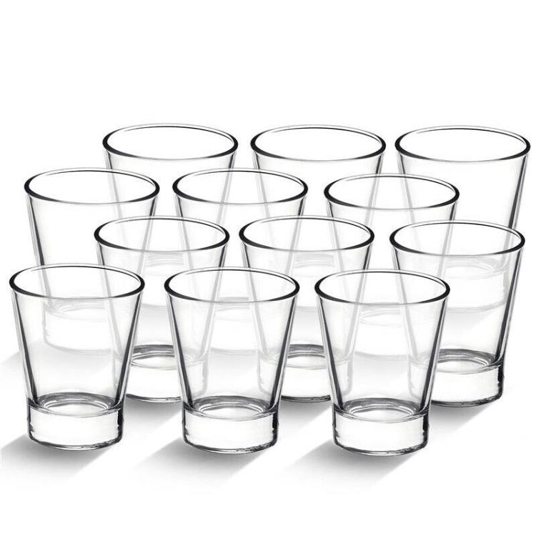 Damasco 12 Kaffeetassen Espressotassen Transparentes Glas Schnapsgläser Gläser