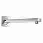 Square Shower Head Arm Stainless Steel with Chrome Rosette Bathroom 25cm 59494