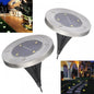 2 SOLAR LED OUTDOOR GARDEN SPOTLIGHT 4 LED GROUND SPIKE PATH LIGHT