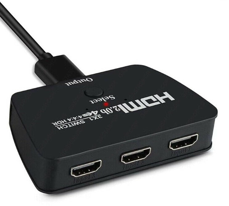 HDMI Ultra HD 4K UHD Switch 3 Eingänge 1 Ausgang Umschalter TV Monitor PS4 Xbox