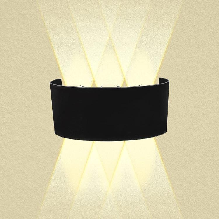 BLACK LED WALL SCONCE 18W WARM LIGHT 3000K INDOOR/OUTDOOR UP&DOWN WATERPROOF