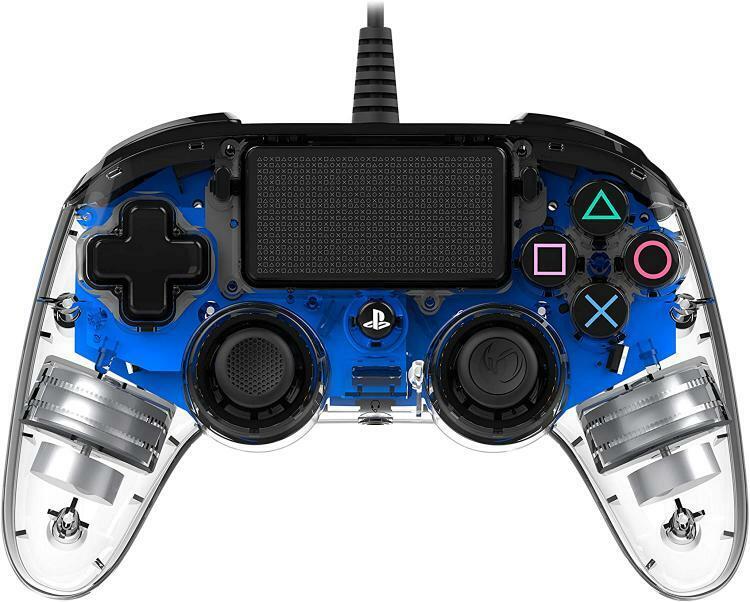 NACON WIRED CONTROLLER PS4 LEUCHTEND COMPACT LIGHT EDITION LED BLAUES PAD NEU