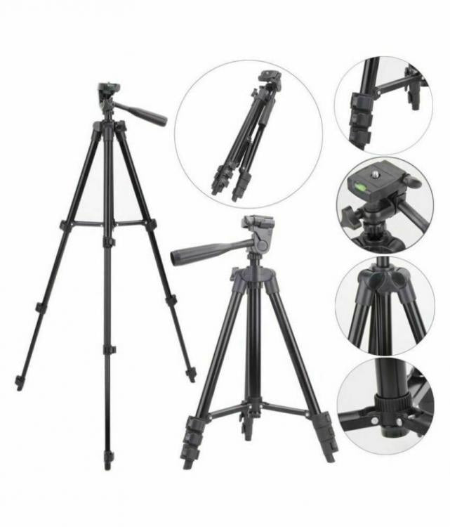 STATIV DREIBAK SMARTPHONE-STATIV KAMERA CAMCORDER ALUMINIUM + TASCHE
