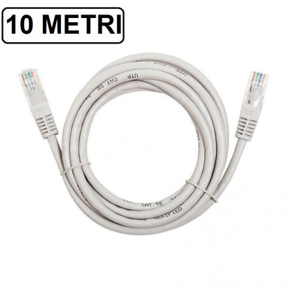 ETHERNET NETWORK LAN INTERNET CABLE RJ45 CAT5 10METERS MODEM ROUTER WIRE COMPUTER