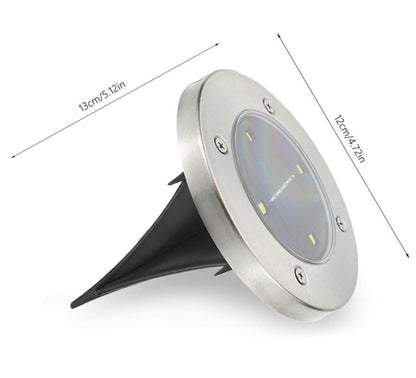 4 SOLAR-LED-AUSSENLEUCHTEN GARTEN-SPOTLIGHT 4 LED-ERDSPIESS WEGLEUCHTE
