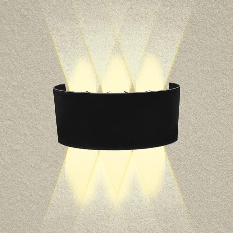 LED-WANDLEUCHTE SCHWARZ 18W NATURALLICHT 4000K AUSSEN UP&DOWN WASSERDICHT