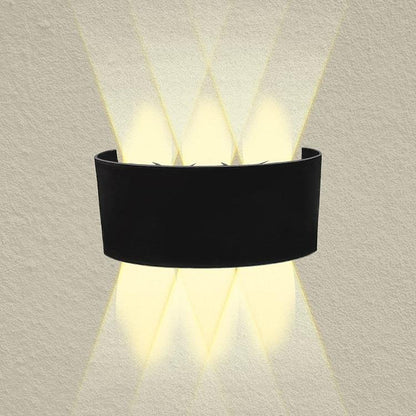 LED-WANDLEUCHTE SCHWARZ 18W NATURALLICHT 4000K AUSSEN UP&DOWN WASSERDICHT