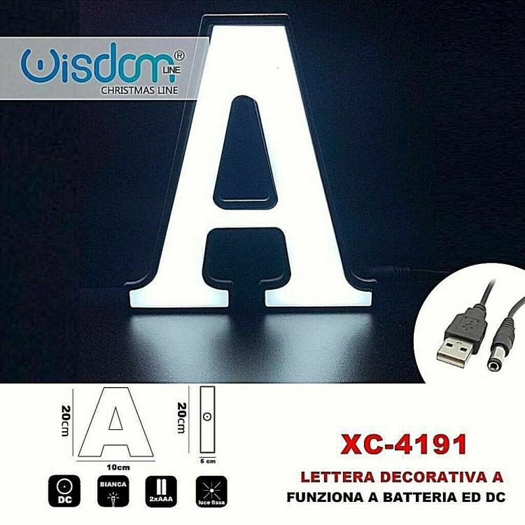 Dekorativer LED-Buchstabe A batteriebetrieben, Weihnachtlich für Dekorationen, weißes Licht
