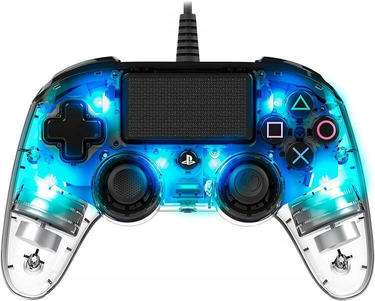 NACON WIRED CONTROLLER PS4 LEUCHTEND COMPACT LIGHT EDITION LED BLAUES PAD NEU