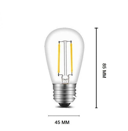 10pz Lampade E27 Led Filamento Luce Calda Gialla Retro Vintage Catenaria Catena