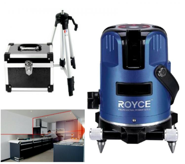 Laser-Nivelliergerät mit 360° Selbstnivellierung, digitaler Libelle und magnetischem Standfuß