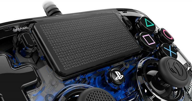 NACON WIRED CONTROLLER PS4 LEUCHTEND COMPACT LIGHT EDITION LED BLAUES PAD NEU