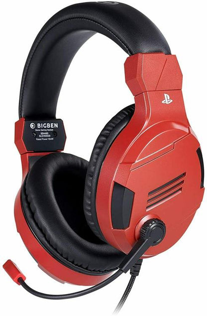 BIGBEN GAMING STEREO-HEADSET V3 PS4 / PS5 KABELGEBUNDEN ROT PLAYSTATION 4 / 5