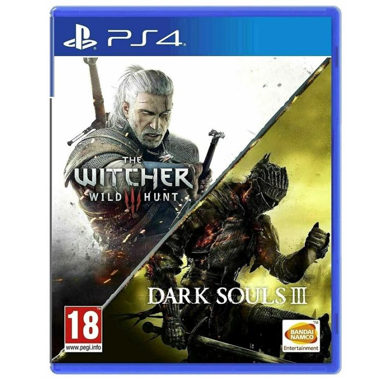 The Witcher 3 Wild Hunt + Dark Souls 3 PS4 Compilation 2 Discs PlayStation 4 Ita