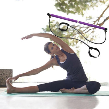 Attrezzo Elastico Long Barra Resistenza Corda Esercizi Braccia Pilates Yoga Rosa