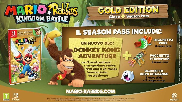 Mario + Rabbids Kingdom Battle Gold Edition Nintendo Switch Videospiel Italienisch