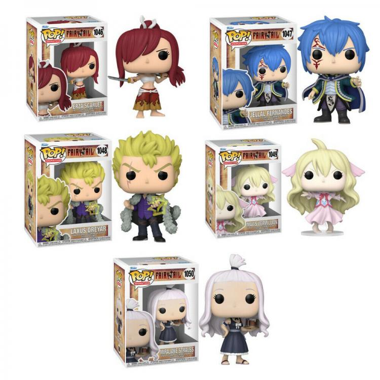 Funko Pop Fairy Tail Komplettset 5 Figuren Erza - Jellal - Laxus - Mavis - Mirajane