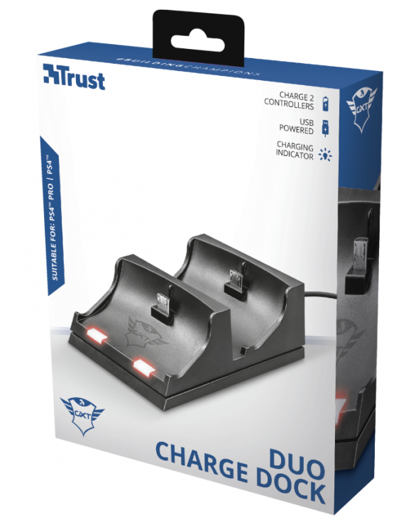 Trust Duo Charge Playstation 4 Dual Controller Ladestation Dockingstation Pad PS4