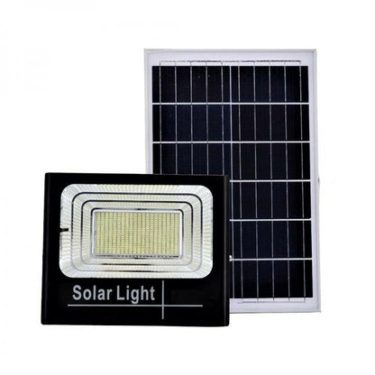 Faro Faretto A Led 100W Smd Con Pannello Solare Sensore Crepuscolare Telecomando