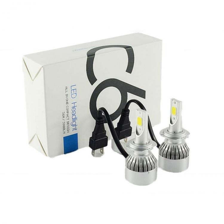 LED-LAMPENPAAR FÜR AUTO H7 MOTORRAD SCHEINWERFER KIT GLÜHBIRNEN 36W WEISSES LICHT 6000K SCHEINWERFER