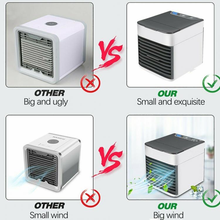 Mini-Klimaanlage, tragbarer Tischventilator, Wasserkühler mit Eis