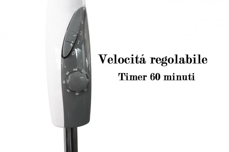 Turmventilator Standventilator 70W Timer Verstellbarer Sockel Weiß - Fresco Fs2045