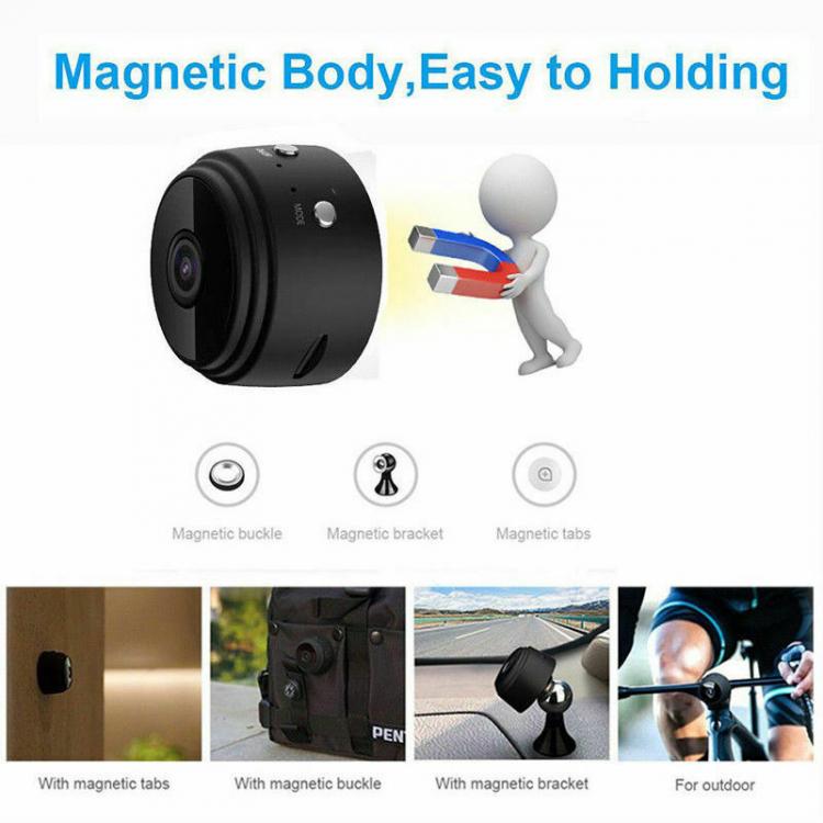 Mini Spy Camera Micro Camera IP Wifi Hidden Infrared Magnet Battery Powered
