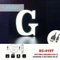 Decorative LED Letter G Light-Up Battery-Operated Christmas Decoration with White Light