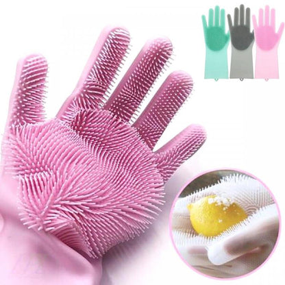 Better Glove Geschirrspülhandschuhe aus Silikon, Schwamm, Bürste zum Waschen für Auto, Haushalt