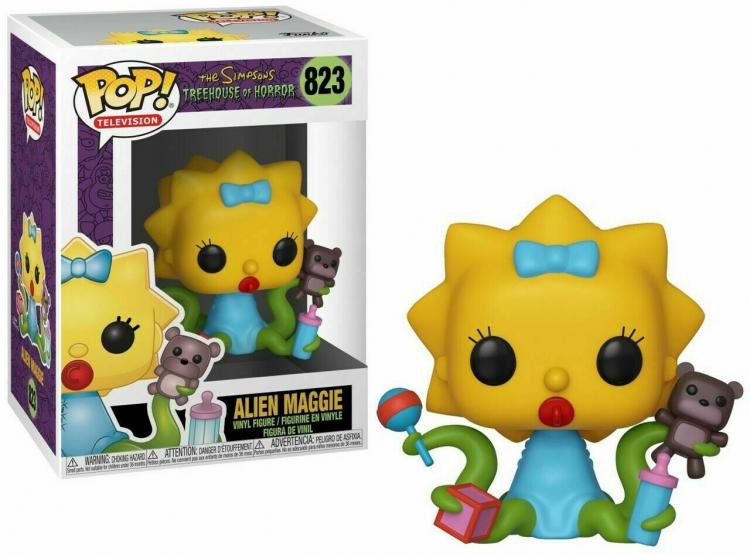 Funko Pop! Die Simpsons (823) Alien Maggie Vinyl Figur Horror Simpsons