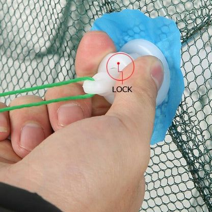 Faltbares Fischernetz Reuse Fisch Reuse Krabben Garnelen 6-Loch-Falle
