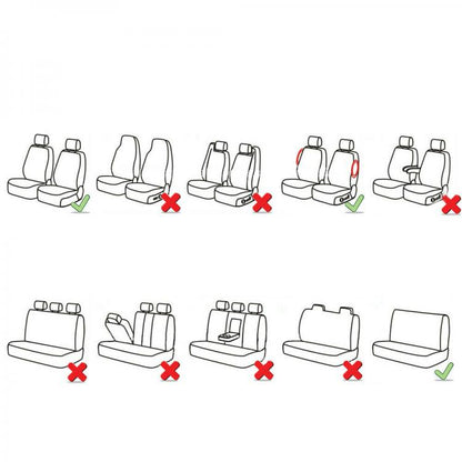 Topdrive | Kit Coprisedili Universali Per Auto Anteriore Posteriore Verde / Nero