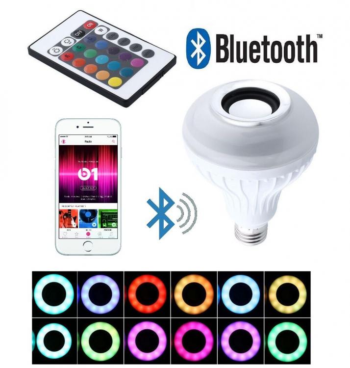 Lampe Glühbirne - LED Lautsprecher Weiß RGB E27 Bluetooth Lautsprecher Fernbedienung Birne