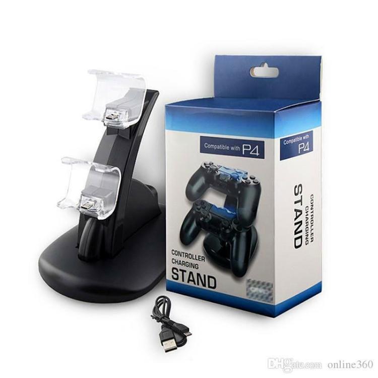 LADESTATION FÜR 2 PLAYSTATION 4 CONTROLLER DUALSHOCK V2 PS4 LADEGERÄT DOCKINGSTATION