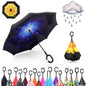 Reverse Umbrella Inverted Opening Auto Upside Down Anti Rain Inverted