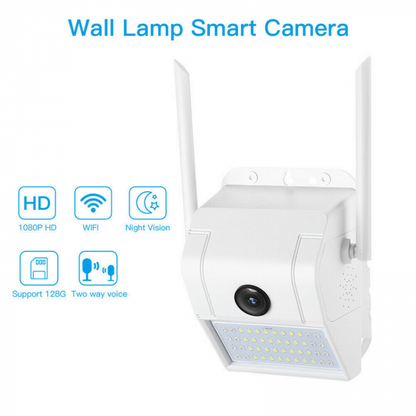 WLAN-IP-Kamera für den Außenbereich, 2 MP, 1080p, LED, Alarmlichtsensor, Suchscheinwerfer, IP66, SD-Kamera