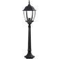 Garden Lamppost Terra 87cm Lantern Glass E27 Outdoor Light Aluminium Black