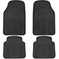 Top Drive Set of 4 Black Waterproof Universal Rubber Car Mats