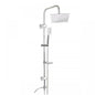 Shower Column Shower Rail Fixed Shower Head Chromed Hand Shower Square 59395
