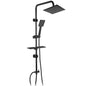 BLACK SLIDING RAIL SHOWER COLUMN WITH FIXED SHOWER HEAD HANDHELD SHOWER SPRAY SHOWER SET 87126