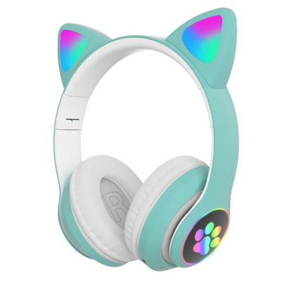 Kabelloses Bluetooth Gaming Headset LED Katzenohren iPhone Smartphone
